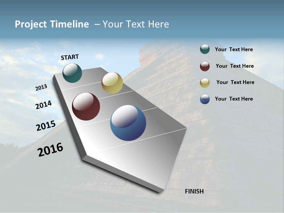 Chichenitza Temple, Mexico PowerPoint Template