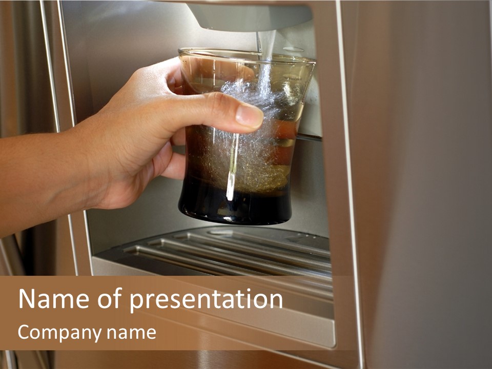 Shot Of A Hand Filling Up A Cup With Fresh Filtered Water PowerPoint Template