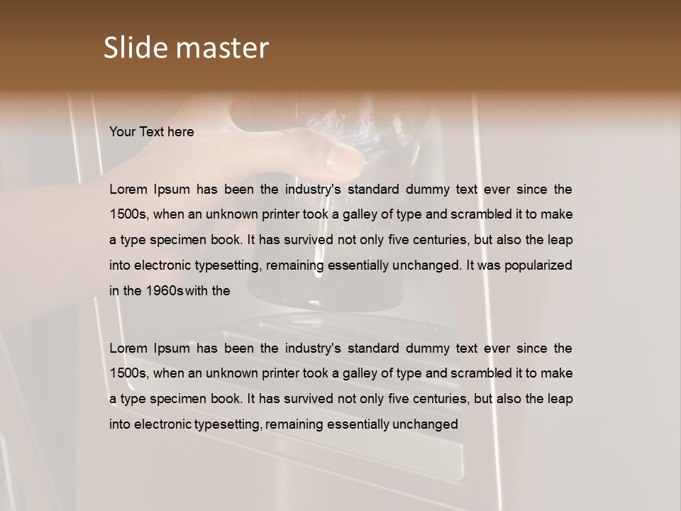 Shot Of A Hand Filling Up A Cup With Fresh Filtered Water PowerPoint Template