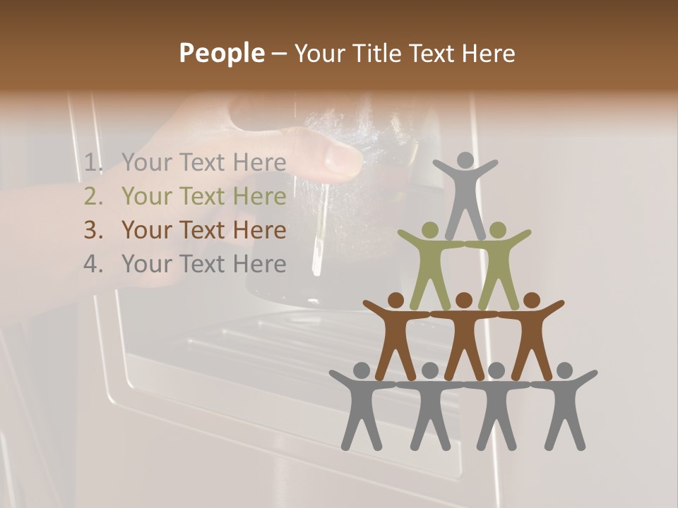 Shot Of A Hand Filling Up A Cup With Fresh Filtered Water PowerPoint Template