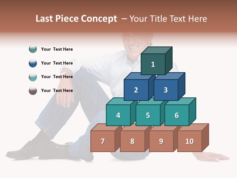 Young Beautiful Girl Is Having Hair Curlers On Her Head PowerPoint Template