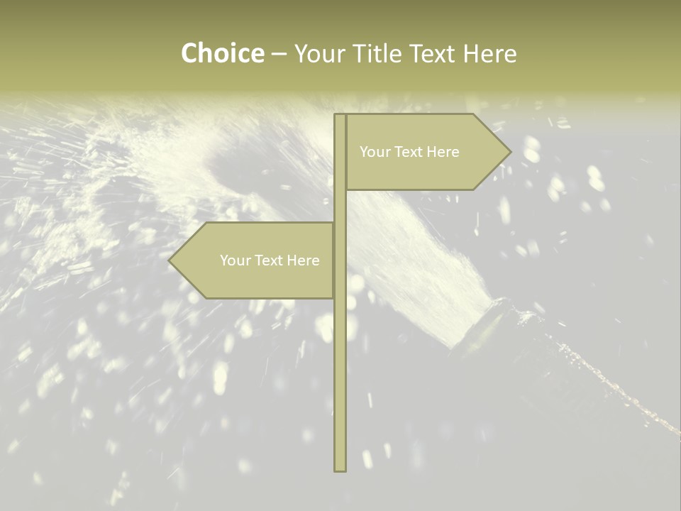 A Bottle Of Champagne Is Exploding Into The Air PowerPoint Template