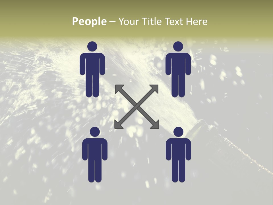 A Bottle Of Champagne Is Exploding Into The Air PowerPoint Template