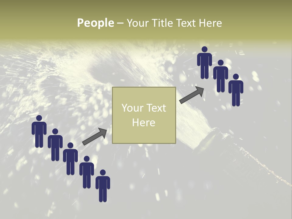 A Bottle Of Champagne Is Exploding Into The Air PowerPoint Template