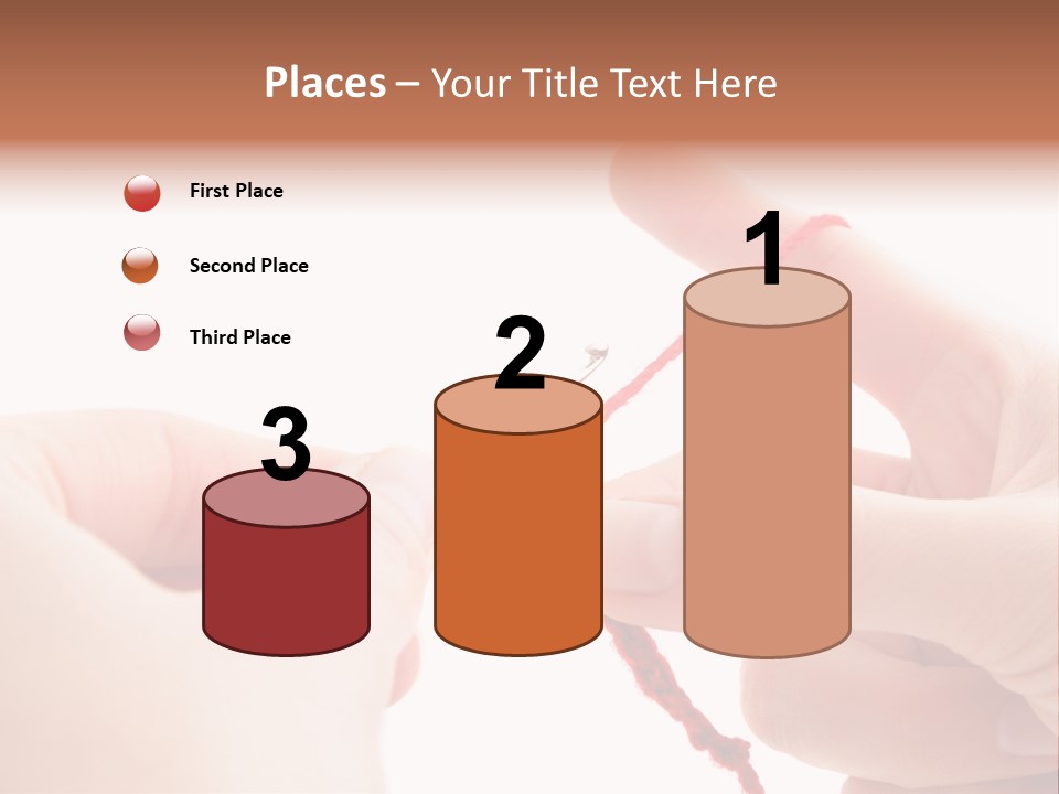 Human Hands Crocheting. All Isolated On White Background. PowerPoint Template