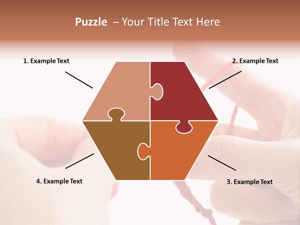 Human Hands Crocheting. All Isolated On White Background. PowerPoint Template