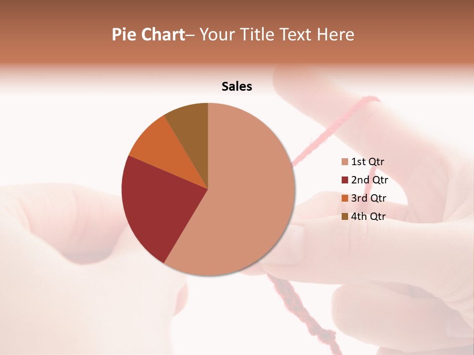 Human Hands Crocheting. All Isolated On White Background. PowerPoint Template