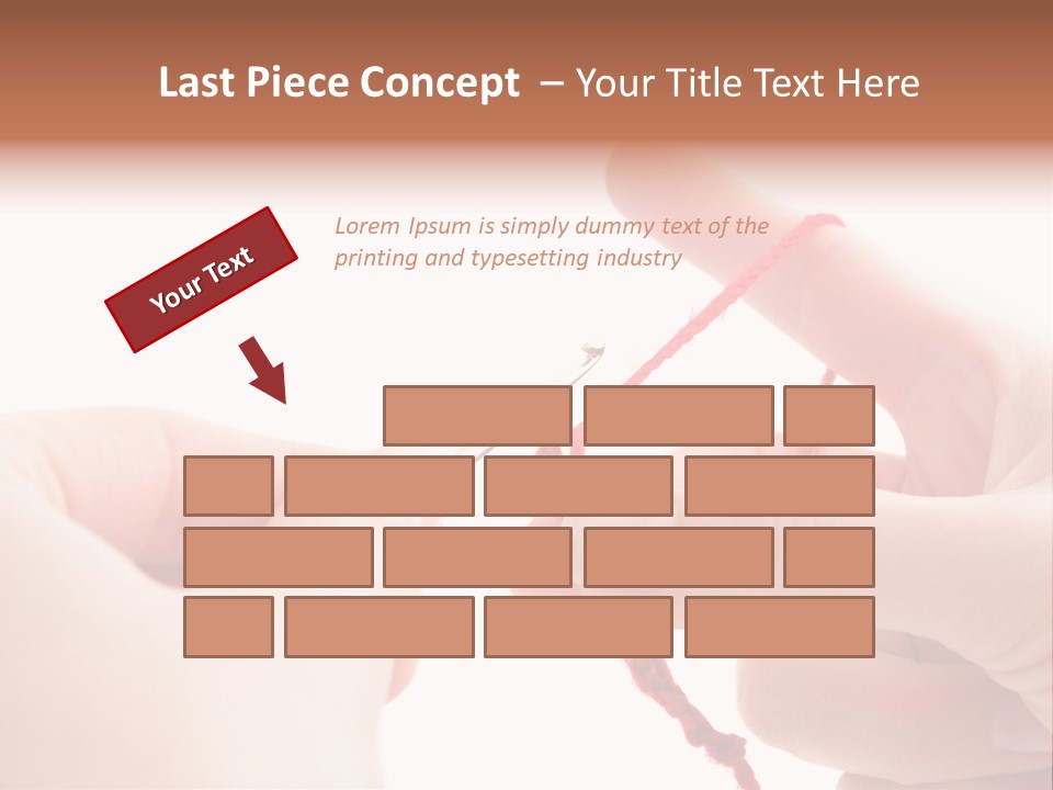 Human Hands Crocheting. All Isolated On White Background. PowerPoint Template