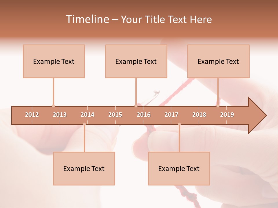 Human Hands Crocheting. All Isolated On White Background. PowerPoint Template