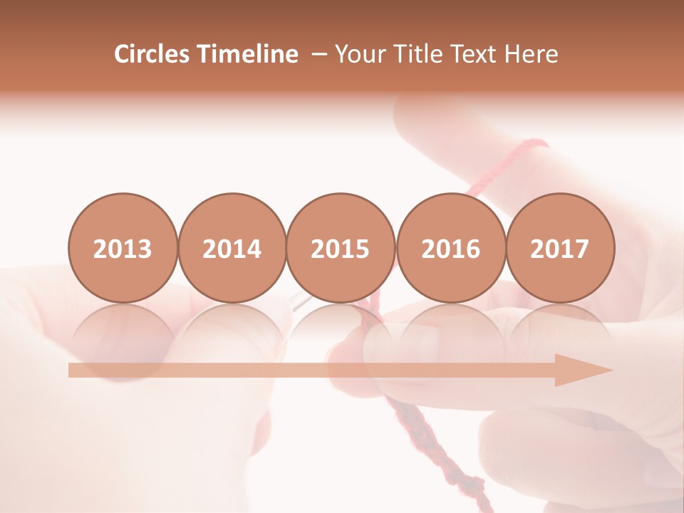 Human Hands Crocheting. All Isolated On White Background. PowerPoint Template