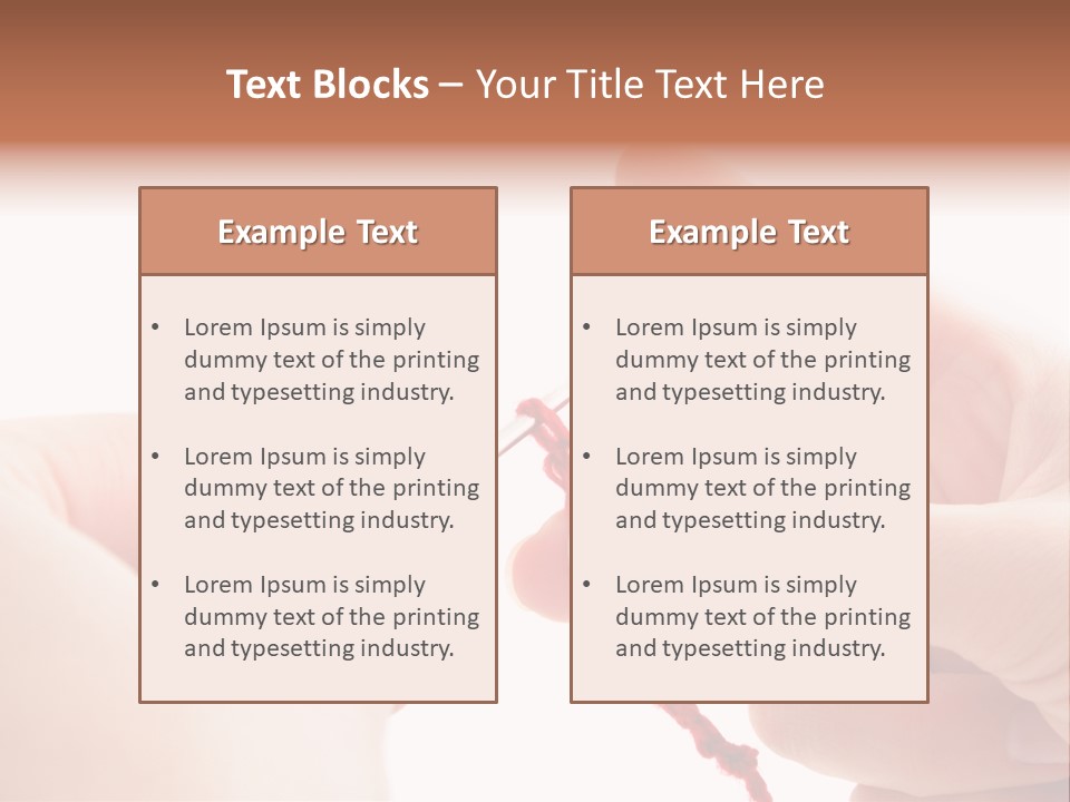 Human Hands Crocheting. All Isolated On White Background. PowerPoint Template