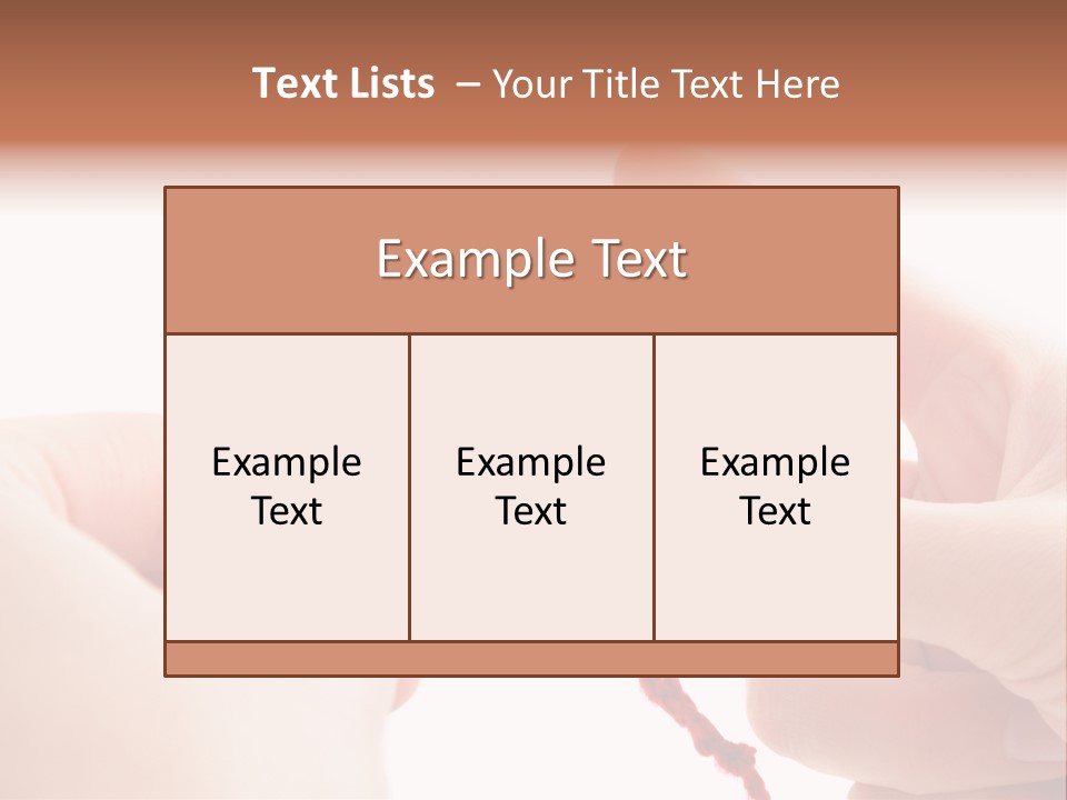 Human Hands Crocheting. All Isolated On White Background. PowerPoint Template