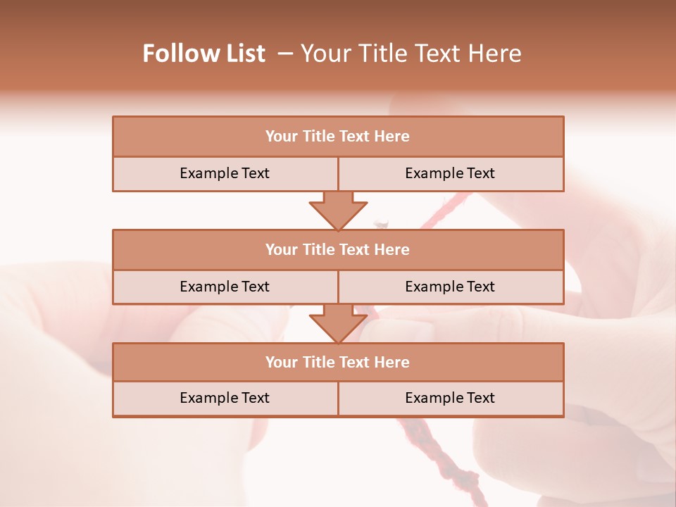 Human Hands Crocheting. All Isolated On White Background. PowerPoint Template