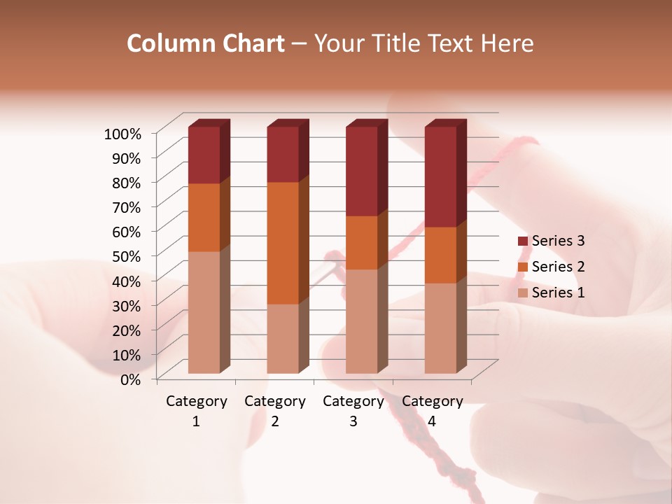 Human Hands Crocheting. All Isolated On White Background. PowerPoint Template