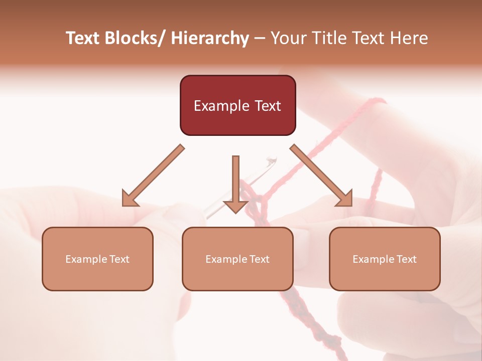Human Hands Crocheting. All Isolated On White Background. PowerPoint Template