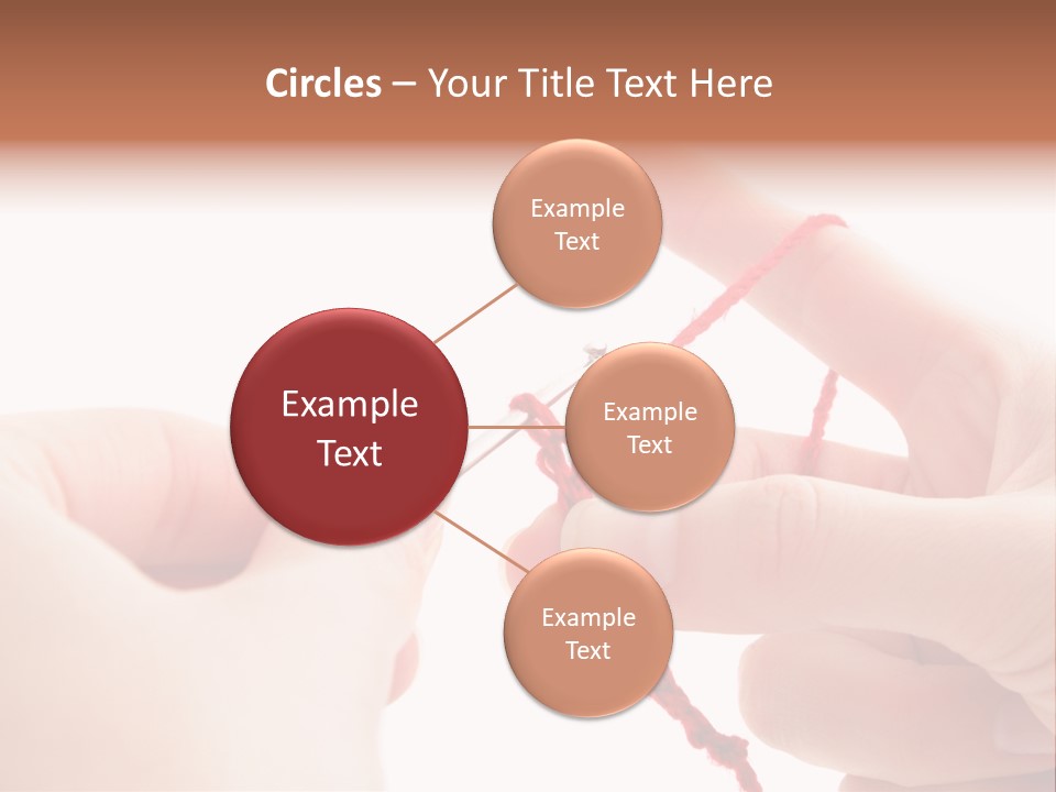 Human Hands Crocheting. All Isolated On White Background. PowerPoint Template