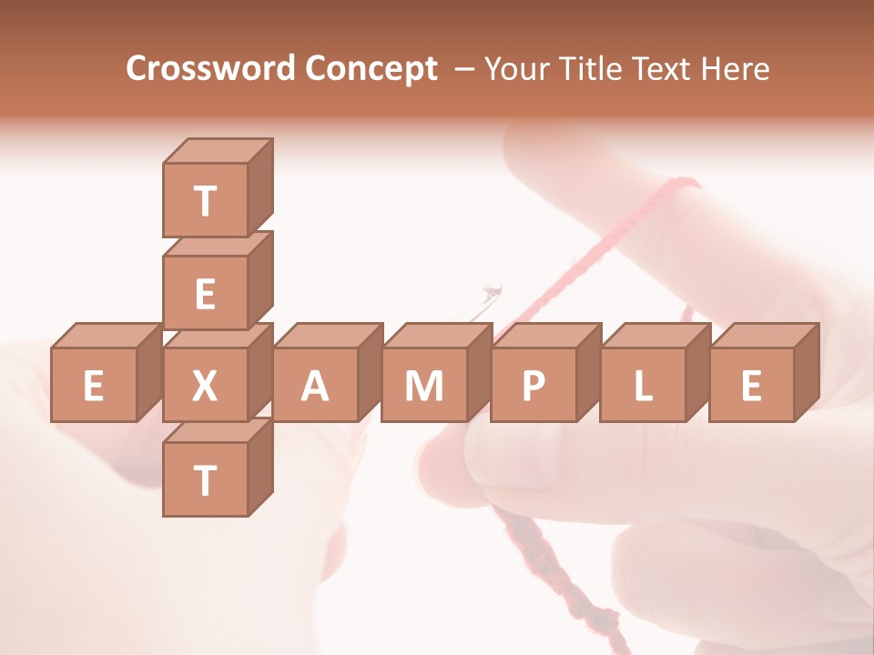 Human Hands Crocheting. All Isolated On White Background. PowerPoint Template