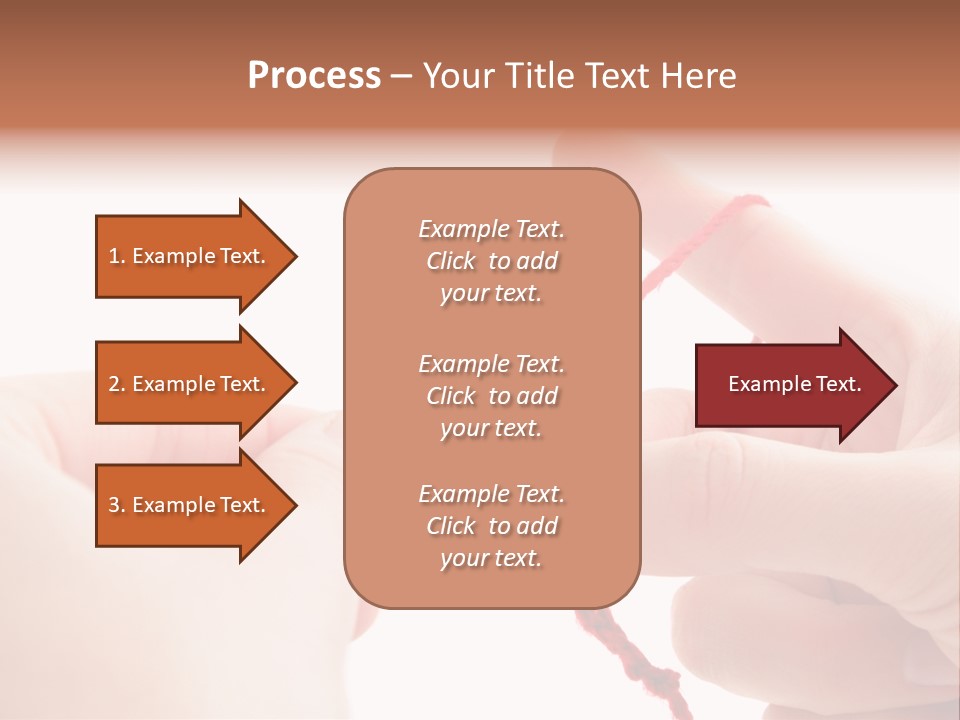 Human Hands Crocheting. All Isolated On White Background. PowerPoint Template