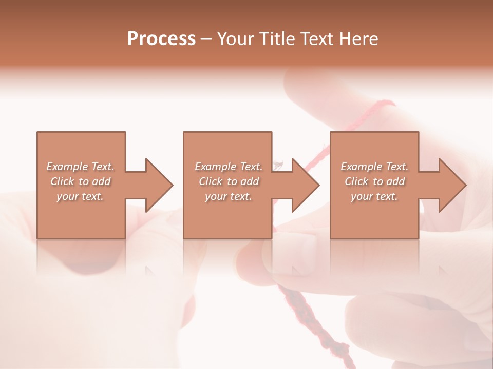 Human Hands Crocheting. All Isolated On White Background. PowerPoint Template