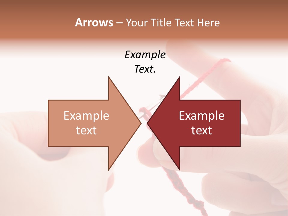 Human Hands Crocheting. All Isolated On White Background. PowerPoint Template