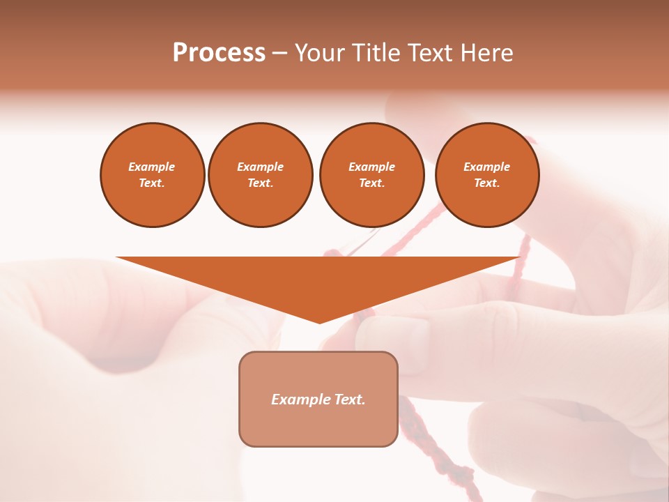 Human Hands Crocheting. All Isolated On White Background. PowerPoint Template