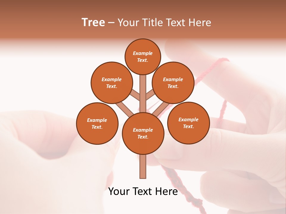 Human Hands Crocheting. All Isolated On White Background. PowerPoint Template