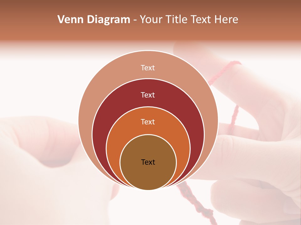 Human Hands Crocheting. All Isolated On White Background. PowerPoint Template