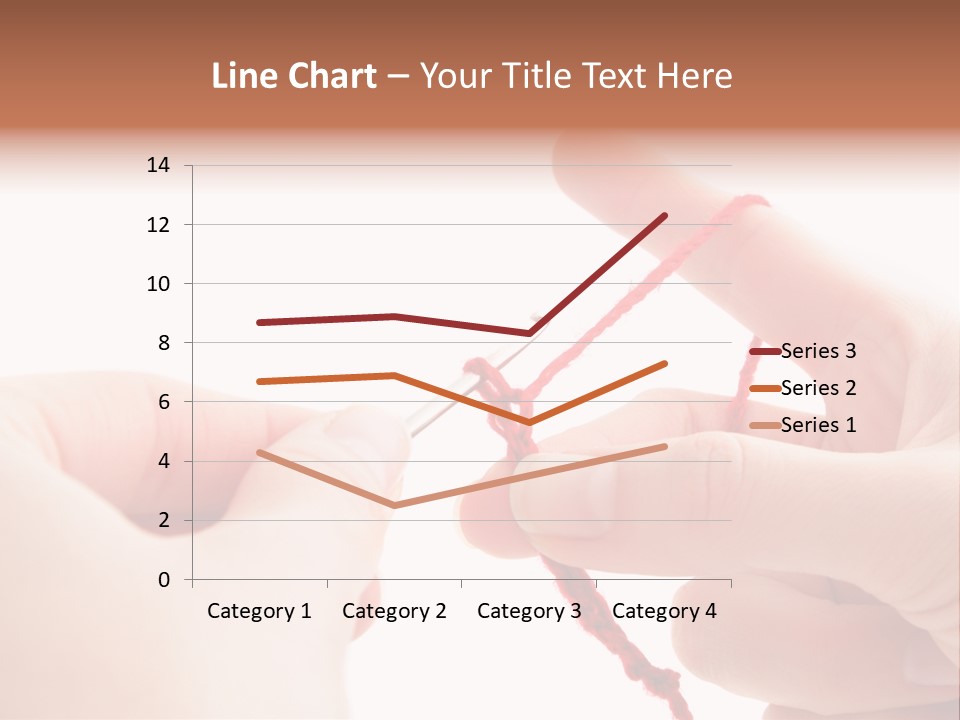 Human Hands Crocheting. All Isolated On White Background. PowerPoint Template