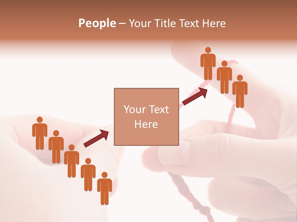 Human Hands Crocheting. All Isolated On White Background. PowerPoint Template