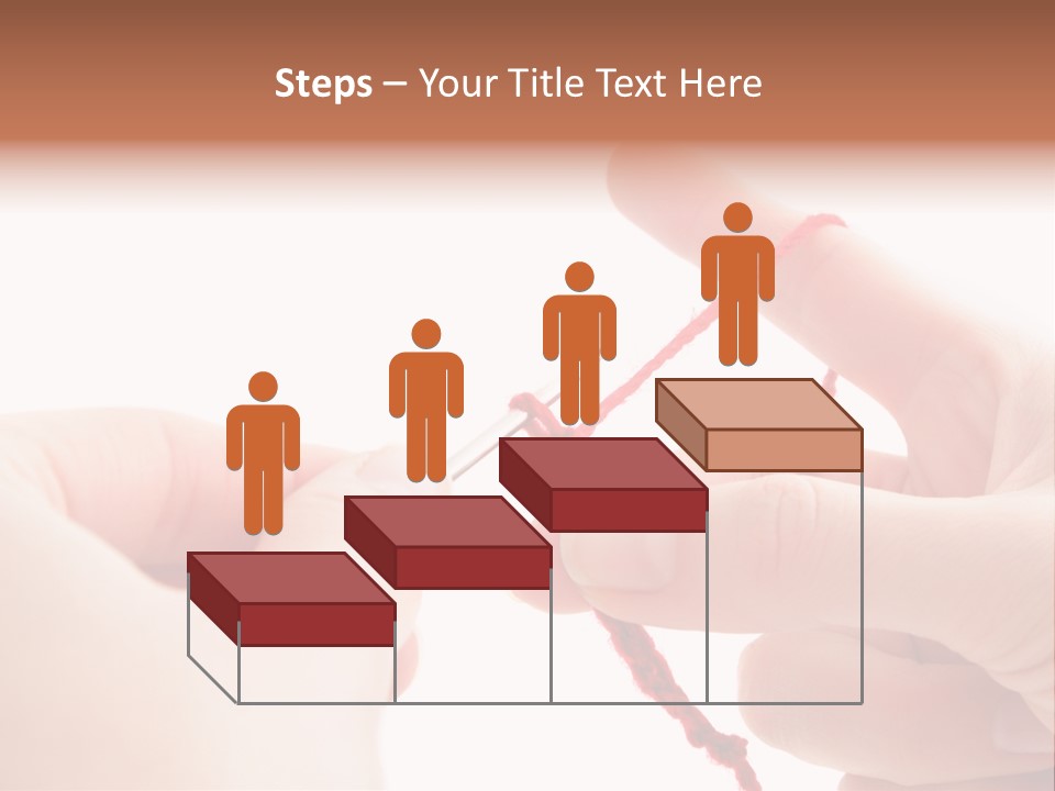 Human Hands Crocheting. All Isolated On White Background. PowerPoint Template