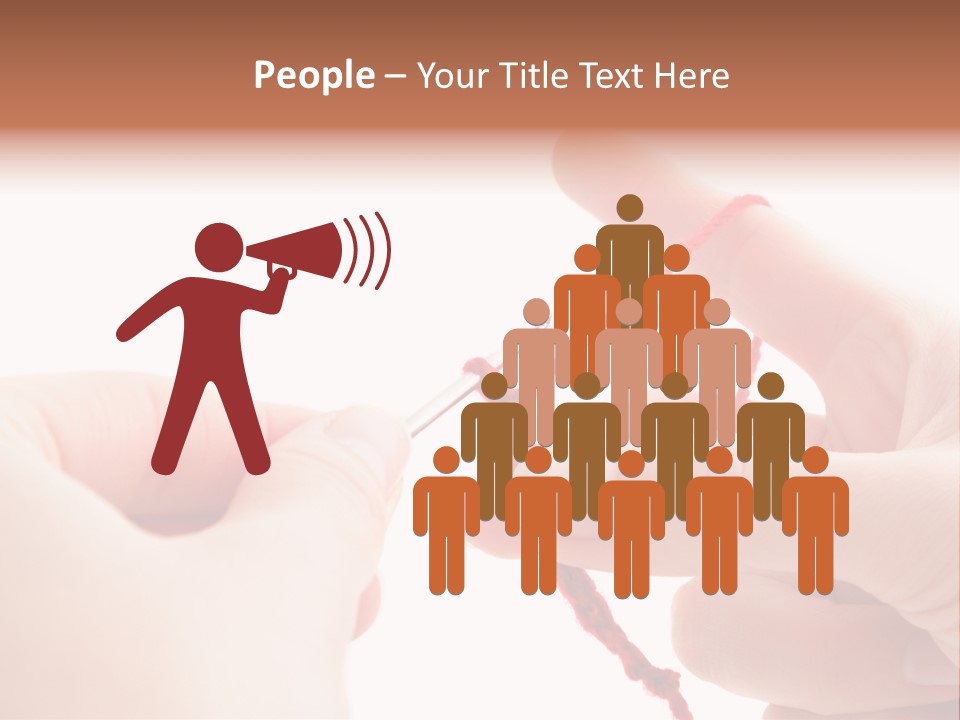 Human Hands Crocheting. All Isolated On White Background. PowerPoint Template