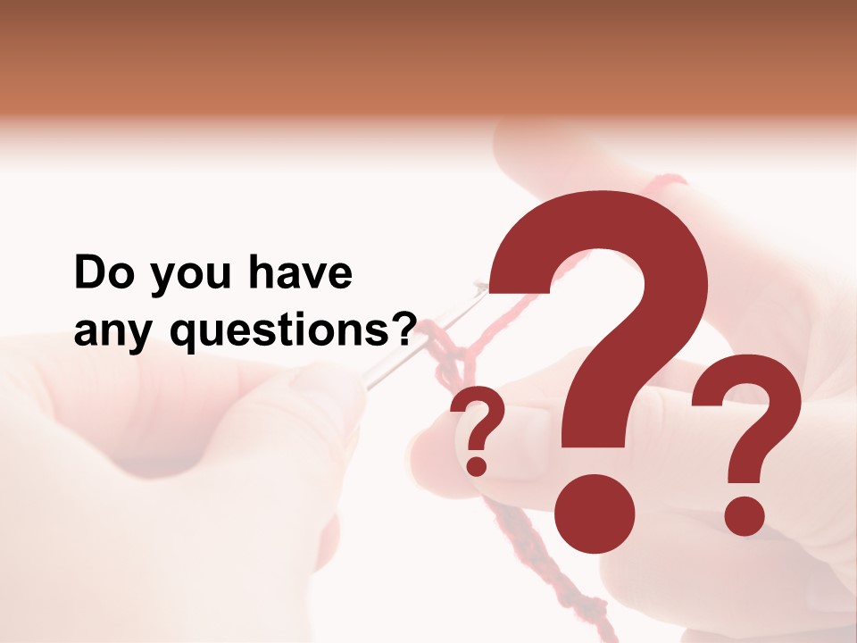 Human Hands Crocheting. All Isolated On White Background. PowerPoint Template