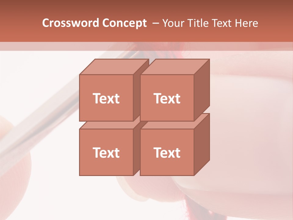 Human Hands Crocheting. All Isolated On White Background. PowerPoint Template