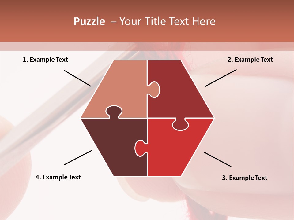 Human Hands Crocheting. All Isolated On White Background. PowerPoint Template