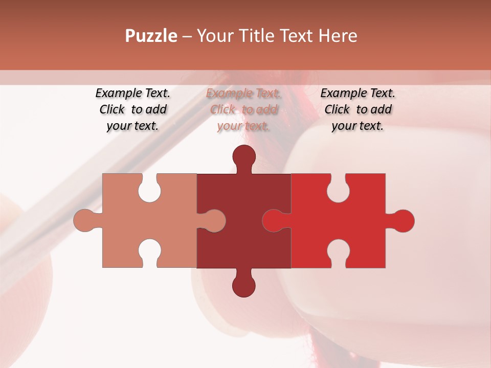 Human Hands Crocheting. All Isolated On White Background. PowerPoint Template