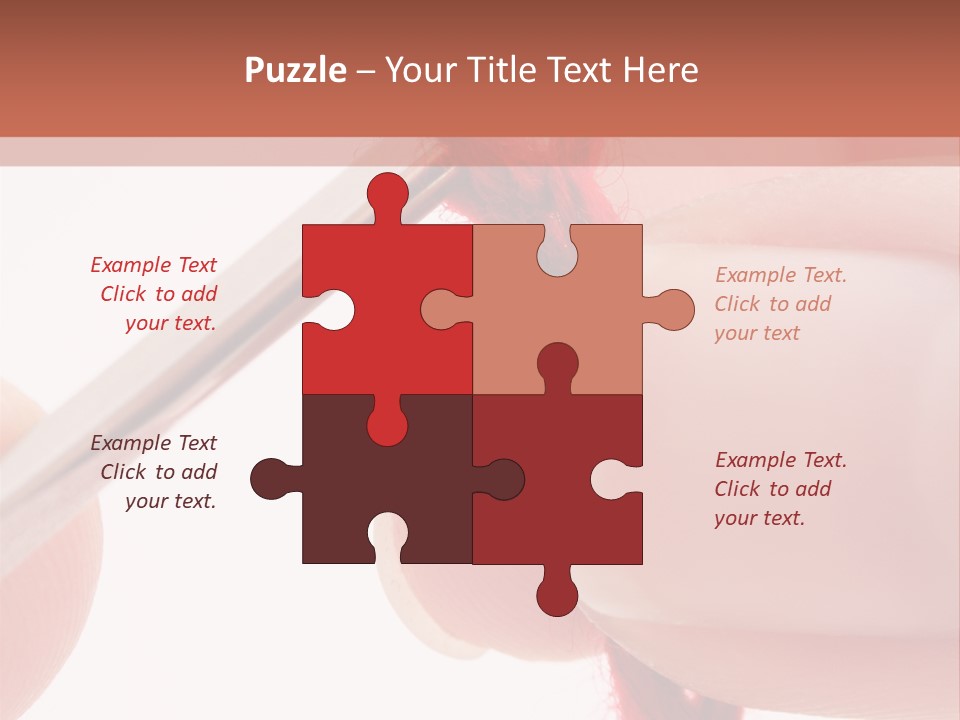 Human Hands Crocheting. All Isolated On White Background. PowerPoint Template