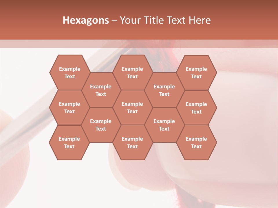 Human Hands Crocheting. All Isolated On White Background. PowerPoint Template