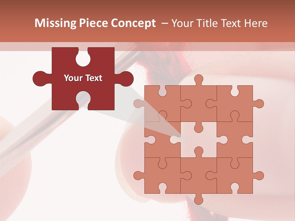 Human Hands Crocheting. All Isolated On White Background. PowerPoint Template