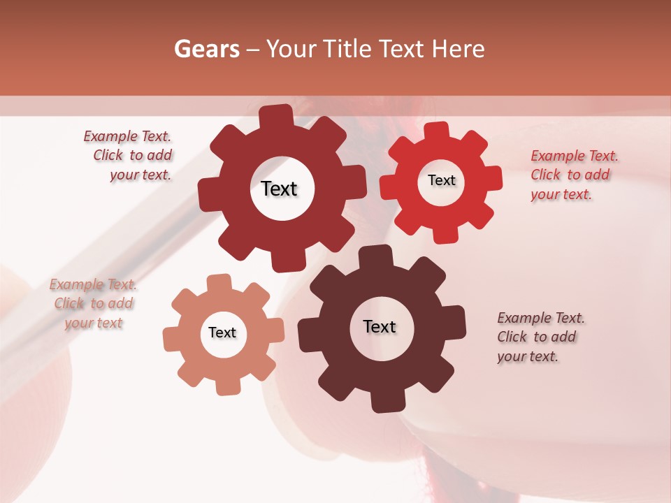 Human Hands Crocheting. All Isolated On White Background. PowerPoint Template