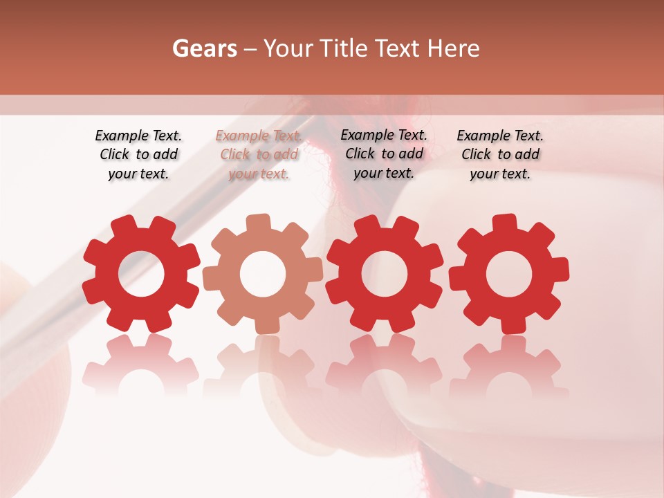 Human Hands Crocheting. All Isolated On White Background. PowerPoint Template