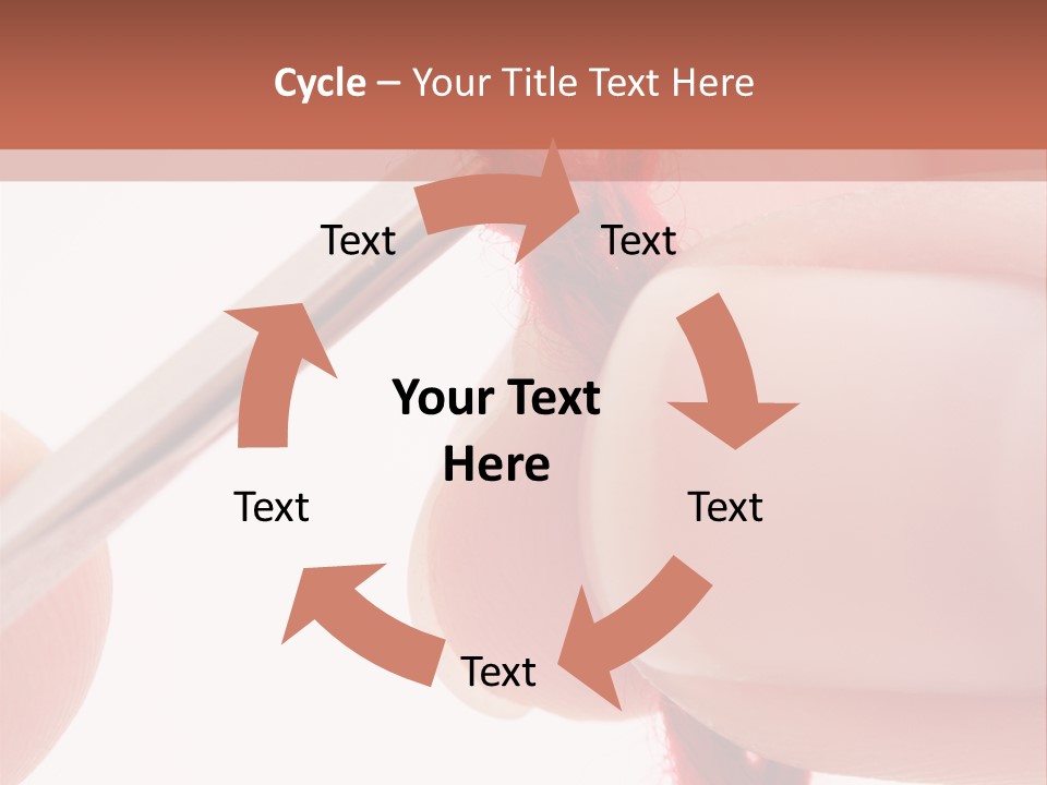 Human Hands Crocheting. All Isolated On White Background. PowerPoint Template