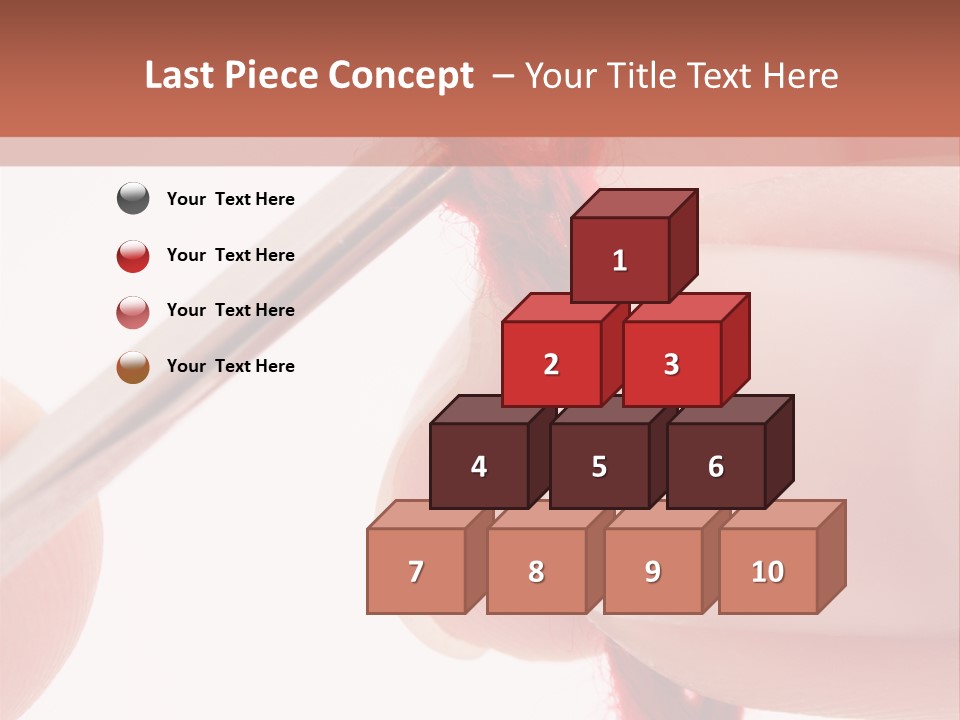 Human Hands Crocheting. All Isolated On White Background. PowerPoint Template