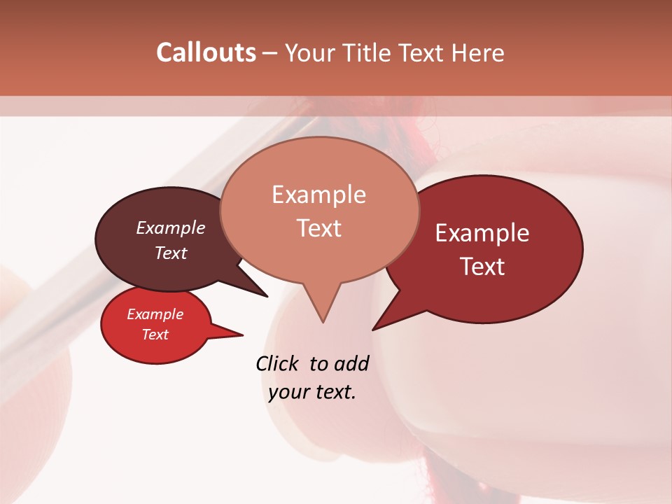 Human Hands Crocheting. All Isolated On White Background. PowerPoint Template