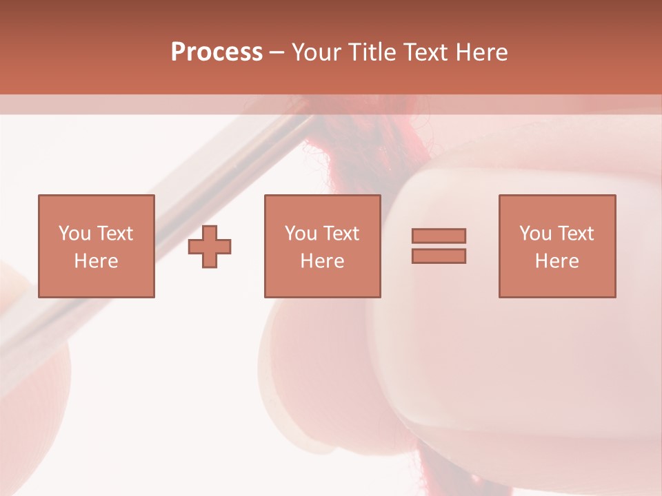 Human Hands Crocheting. All Isolated On White Background. PowerPoint Template