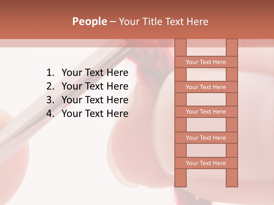 Human Hands Crocheting. All Isolated On White Background. PowerPoint Template