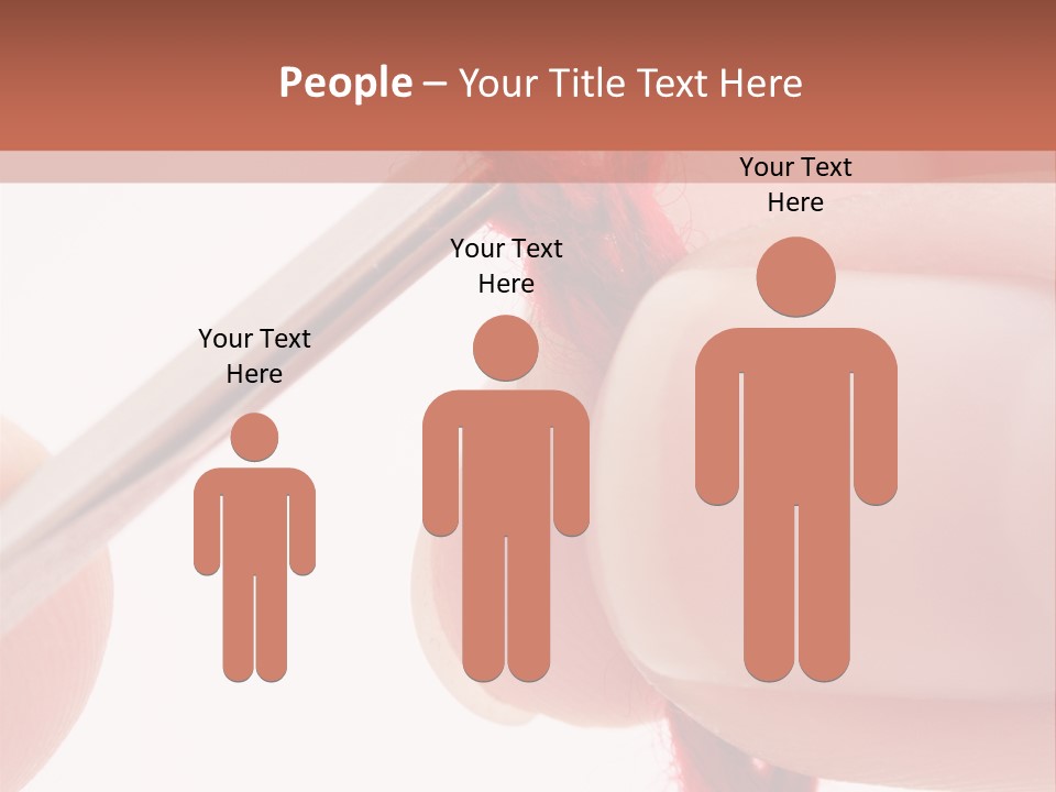 Human Hands Crocheting. All Isolated On White Background. PowerPoint Template