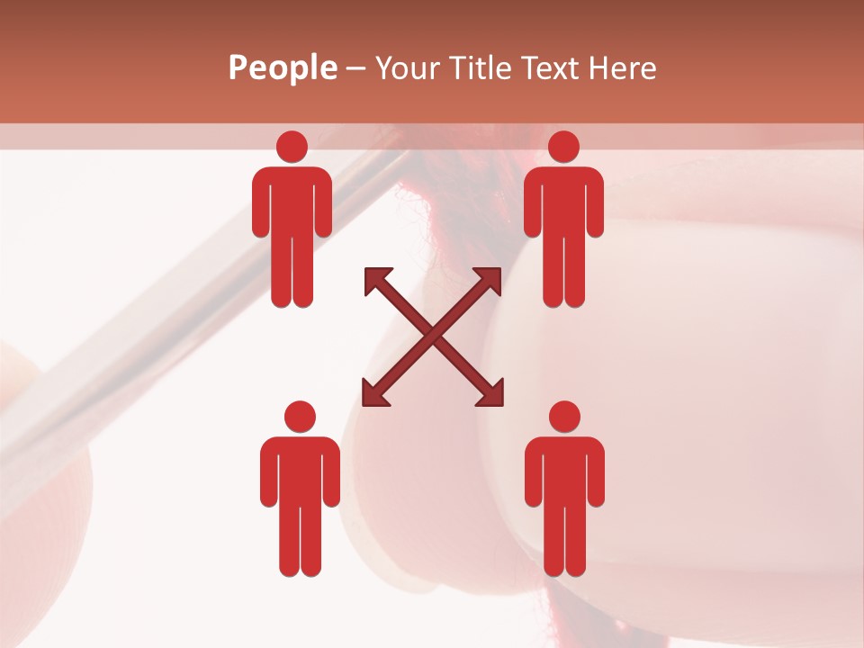 Human Hands Crocheting. All Isolated On White Background. PowerPoint Template