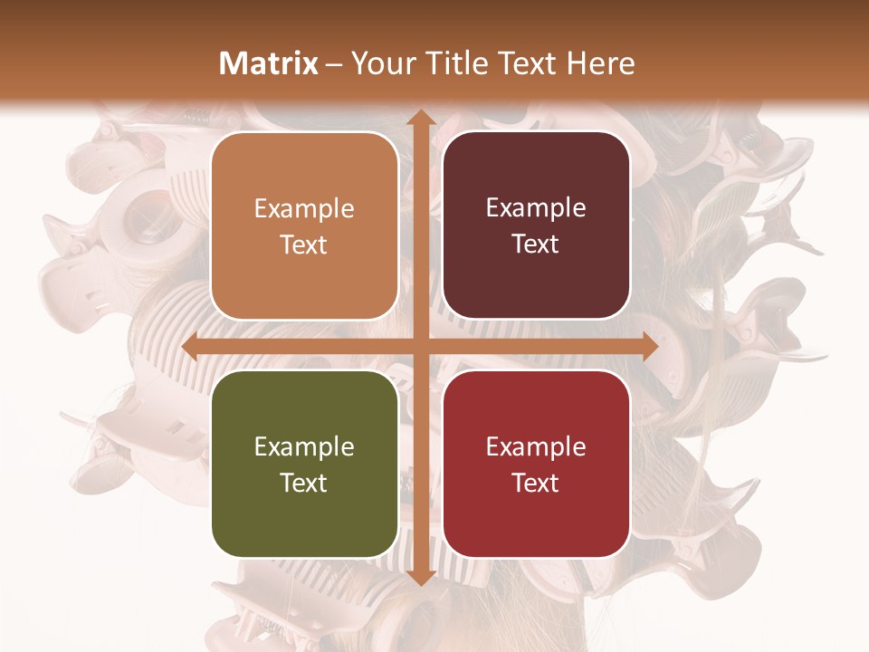 A Woman With A Bunch Of Hair Combs On Her Head PowerPoint Template