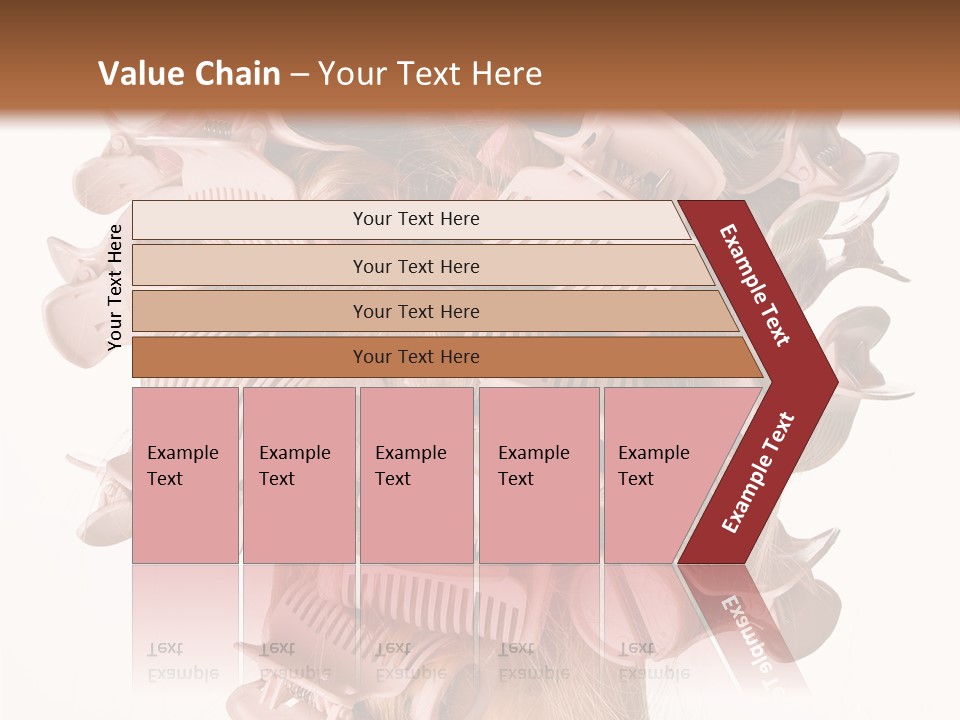 A Woman With A Bunch Of Hair Combs On Her Head PowerPoint Template
