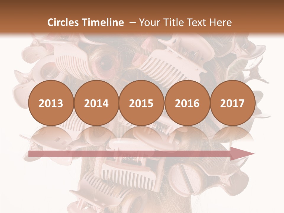 A Woman With A Bunch Of Hair Combs On Her Head PowerPoint Template